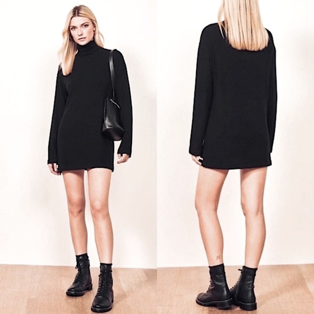Reformation Elle Black Mini Dress